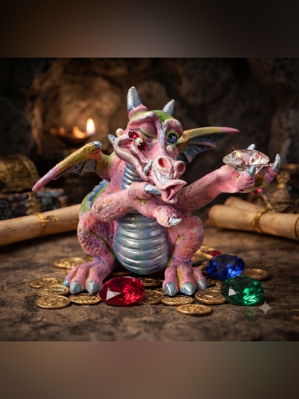 Franklin Mint Mood Dragon figurine “Coy”